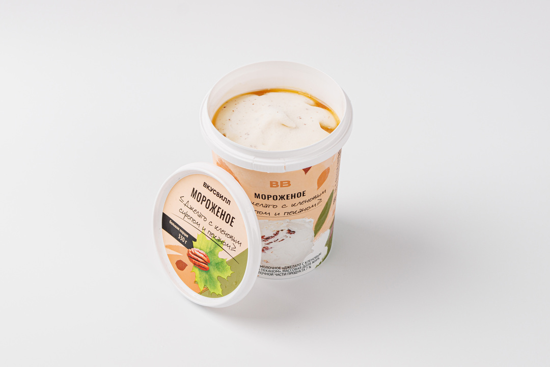 

Мороженое ВкусВилл Джелато с кленовым сиропом и пеканом 330 г