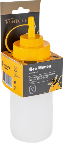 

Бутылка для смешивания теста HOMECLUB Bee Honey, с дозатором, 500мл Арт. HM-2