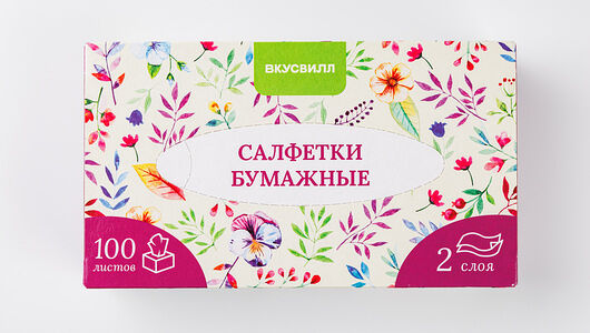 Салфетки бумажные в коробке