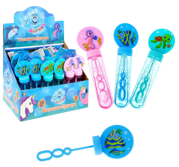Мыльные пузыри 1TOY Мы-шарики, 38 мл, 1 шт., в ассортименте