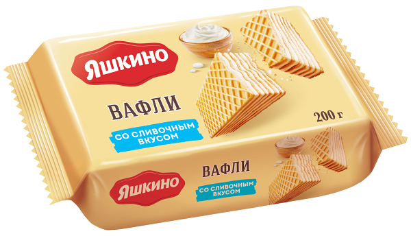 Вафли Яшкино сливочные 200г