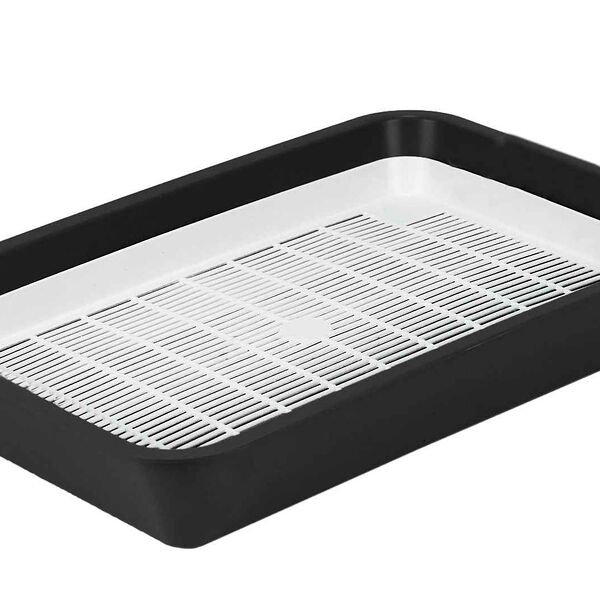 HOMECAT Туалет для кошек с сеткой 40х26х6,5см черный