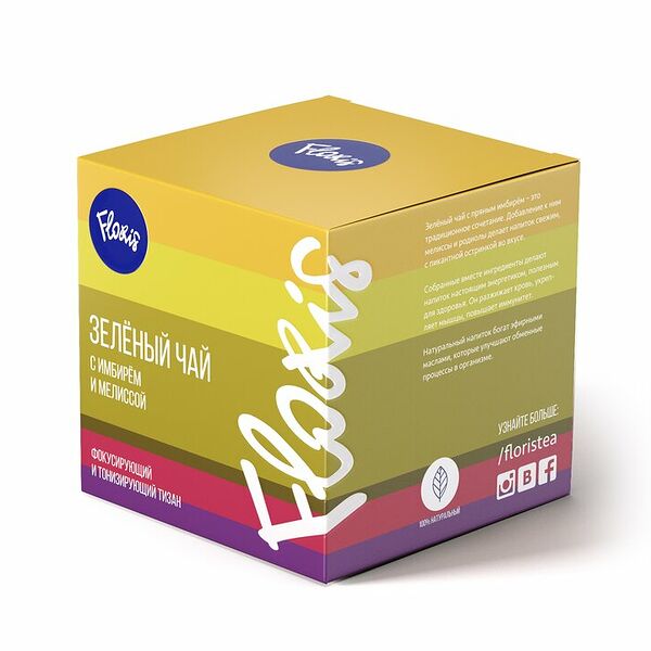 Чай зеленый Floris имбирь и мелисса 