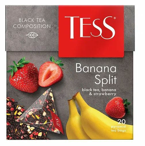 Чай черный Tess Banana split в пирамидках, 36г