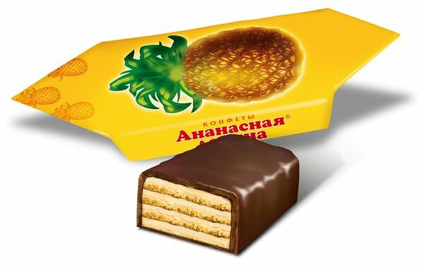 Конфета Славянка Ананасная долина вафельная, вес