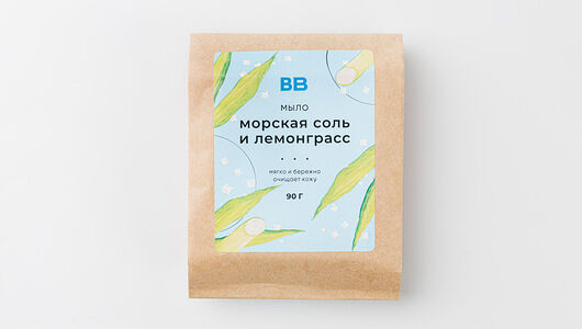 Мыло Морская соль и лемонграсс 