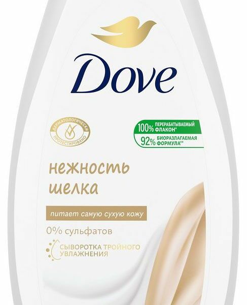 Крем-гель для душа Dove Нежность Шелка питание и уход с маслами