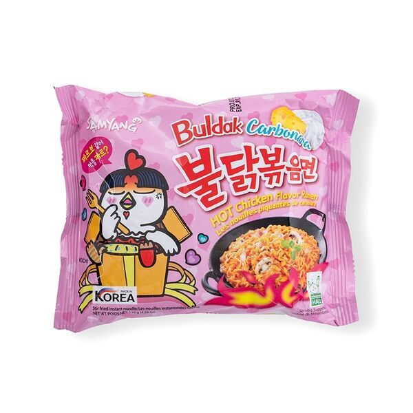 Лапша Samyang быстрого приготовления со вкусом курицы и соуса карбонара острая 130 г