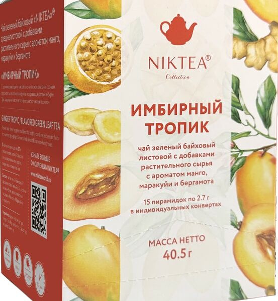 Чай зеленый Niktea Имбирный Тропик 15*2.7г