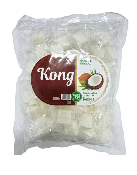 Конфеты Kong сладкие кубики со вкусом кокоса
