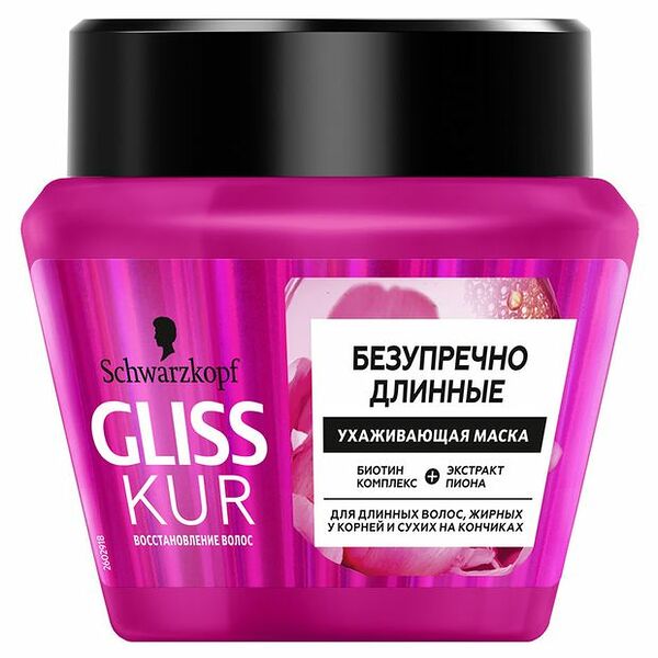 Гель-маска для волос Безупречно длинные Gliss Kur Восстановление волос 300 мл