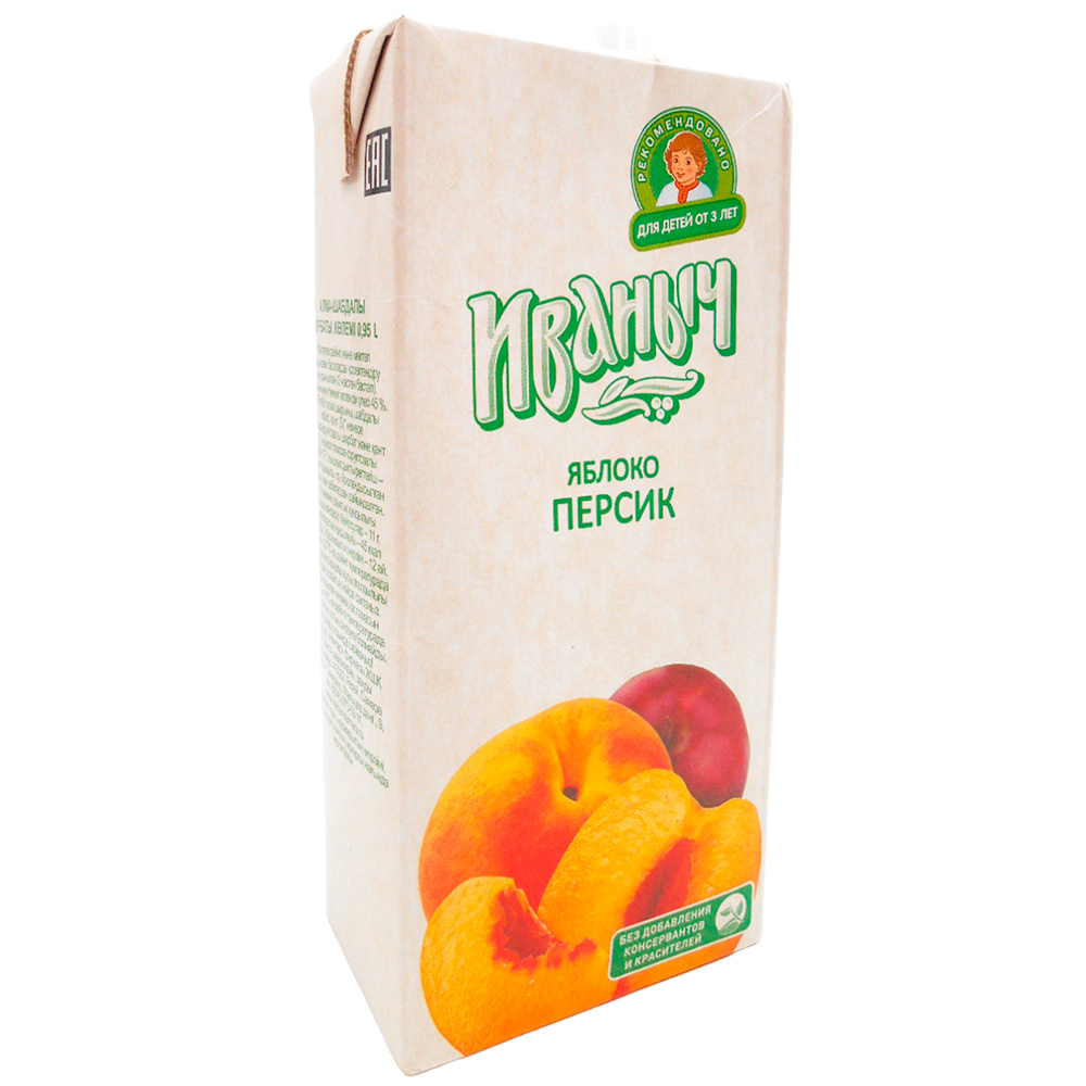 

Нектар Иваныч яблоко-персик 0.95 л