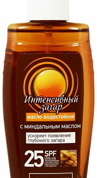 Масло для тела Floresan Интенсивный загар SPF25 водостойкое 