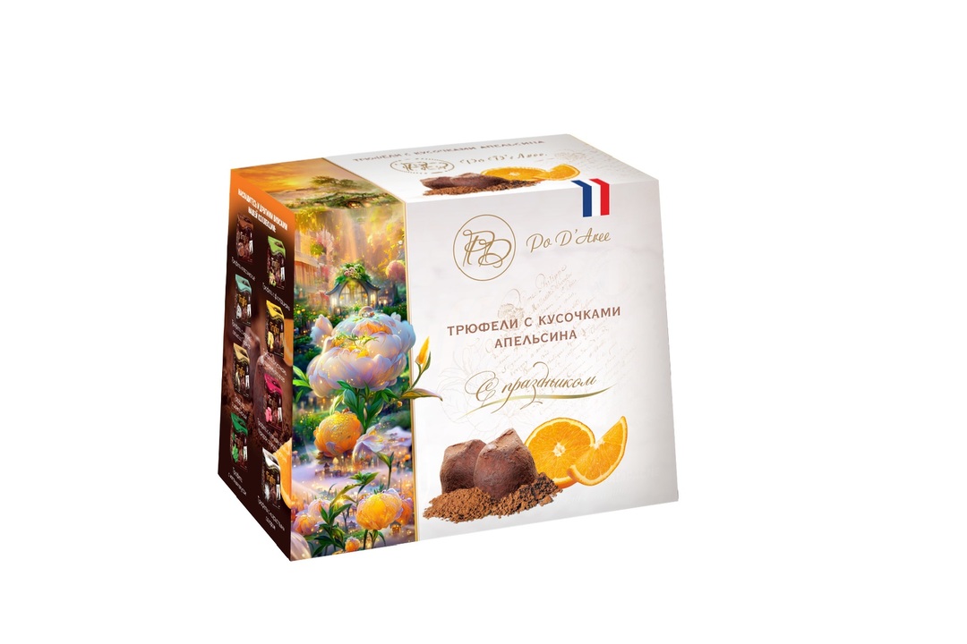 

Конфеты шоколадные Po D'Aree Chocolat Mathez Трюфель с засахаренной апельсиновой цедрой 160 г