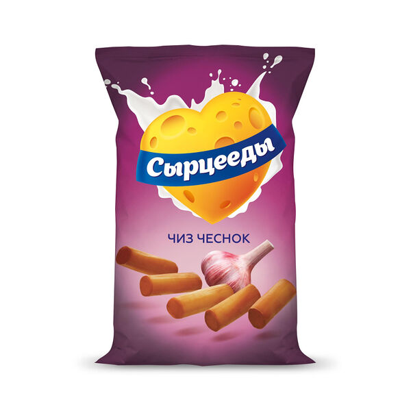 БЗМЖ Сыр Сырцееды копченый со вкусом чеснока и укропа 30%, 23г