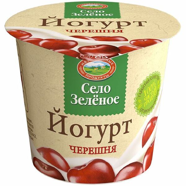Йогурт Село Зелёное Черешня 3.5% 120г