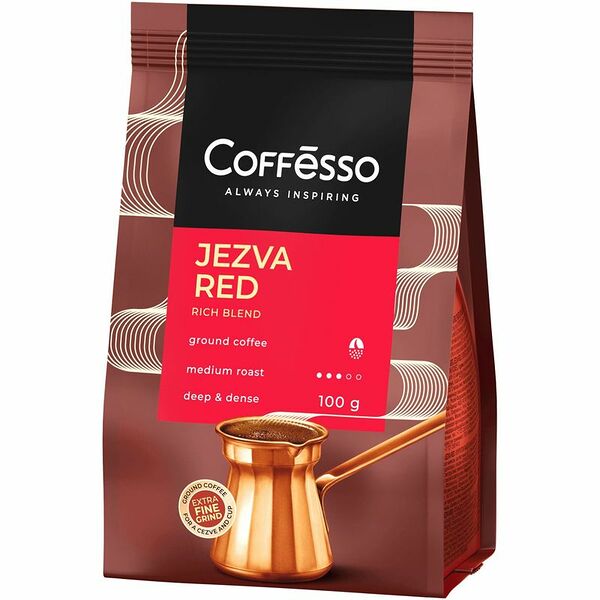 Кофе Coffesso Jezva Red молотый жареный для турки 100 г