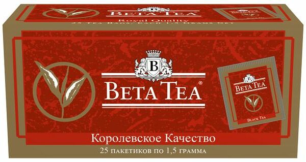 Чай Beta tea Королевское качество черный байховый мелколистовой 25x1.5г