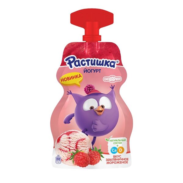Йогурт Растишка со вкусом земляничного мороженого 2.6%