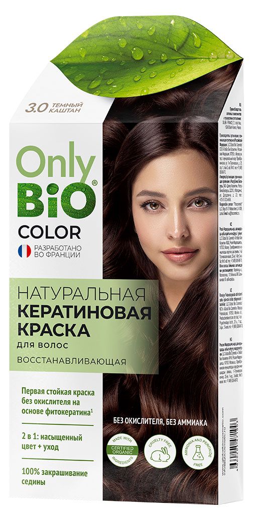 

Крем-краска для волос стойкая Only Bio Color 3.0 Тёмный каштан 115 мл