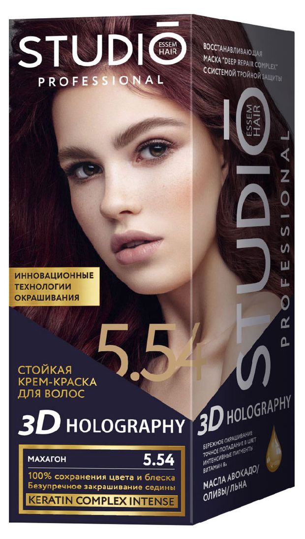 

Стойкая крем-краска Studio 5.54 Махагон, 115 мл