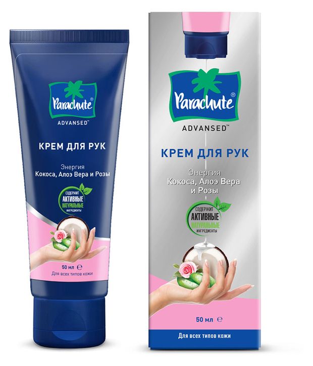 

Крем для рук Parachute Энергия кокоса алоэ веры и розы 50 мл