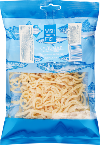

Кальмар Wish Fish сушено-вяленый стружка 140 г