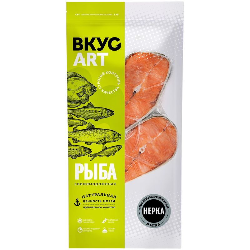 

Нерка ВкусАрт свежемороженая стейк 500 г