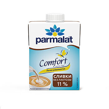 Сливки питьевые Parmalat Comfort безлактозные ультрапастеризованные 11% 500мл