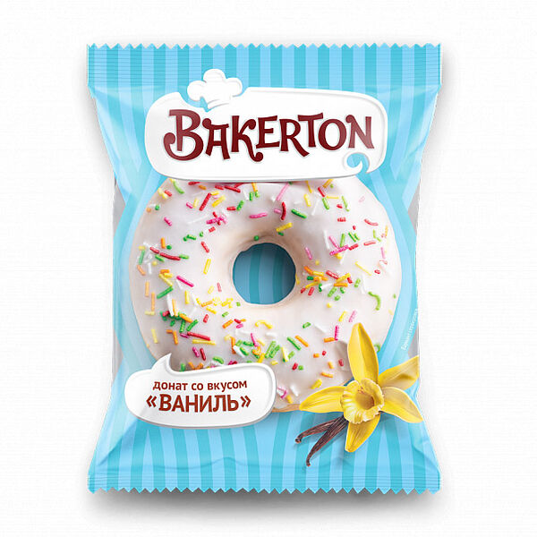 Донат Bakerton со вкусом ванили глазированный 58г