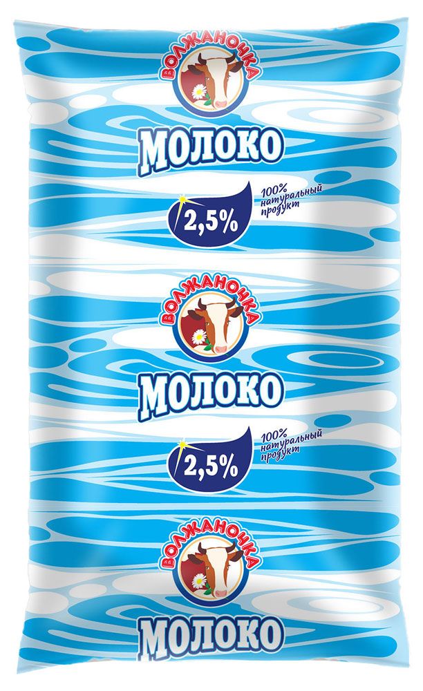 

Молоко Волжаночка пастеризованное 2.5% 800 мл