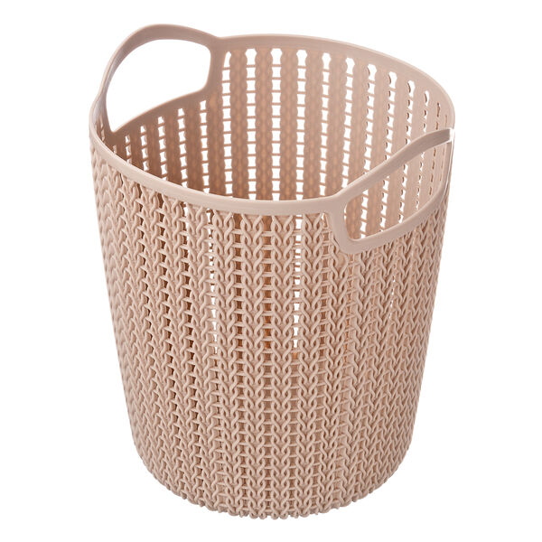 Vetta корзинка вязаная круглая с ручками, 19,5x22см, пластик