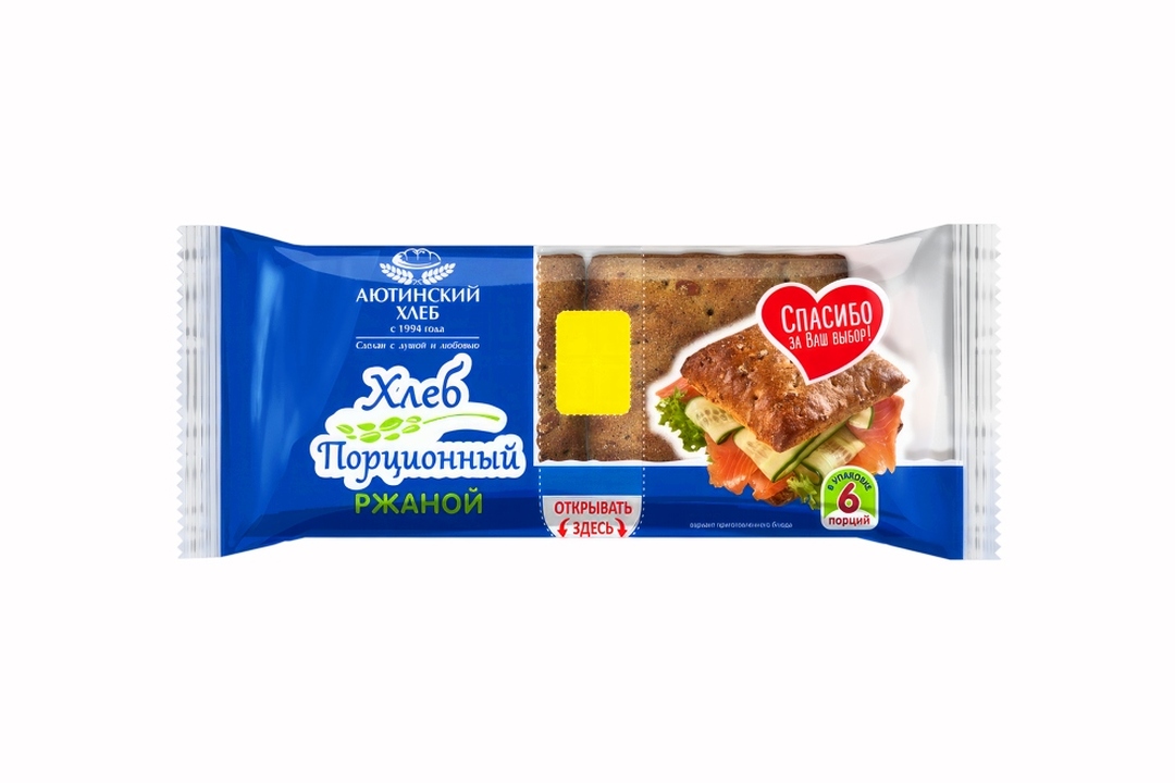 

Хлеб Аютинский Хлеб Порционный пшенично-ржаной нарезанный 300 г