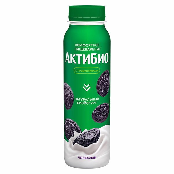 Йогурт питьевой АктиБио с черносливом 1,5% БЗМЖ