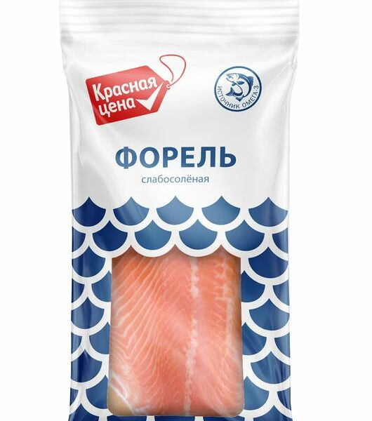 Форель Красная цена слабосоленая, 150г