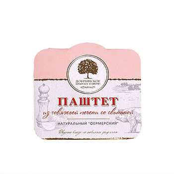 Паштет Добринское фермерское хозяйство фермерский натуральный из говяжьей печени со свининой