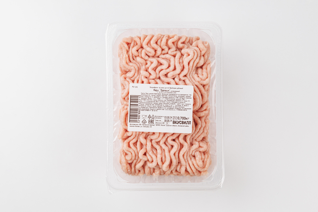 

Фарш из цыпленка-бройлера Премиум, 700 г