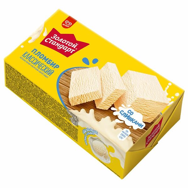 Пломбир Золотой Стандарт Классический 12%, 180 г