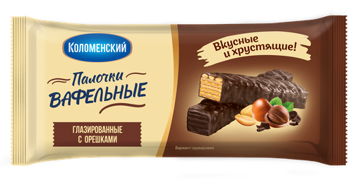 

Вафли Коломенское Десертные с арахисом и фундуком глазированные 160 г
