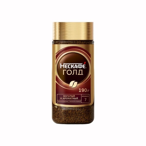 Кофе растворимый Nescafe Gold банка 190г