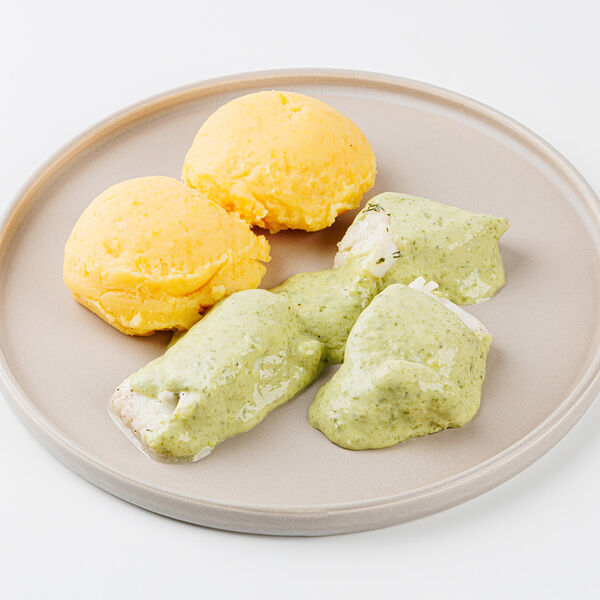 Филе трески с картофельно-тыквенным пюре 260г