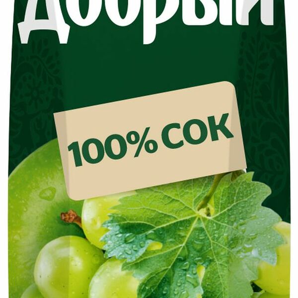 Сок Добрый Яблоко-Виноград, 1 л