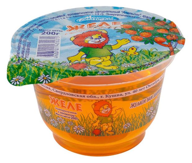 

Желе сывороточное Молочная Благодать со вкусом апельсина, без змж 200 г