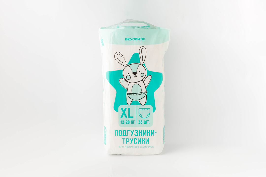 

Подгузники-трусики XL (12-20кг), 38 шт
