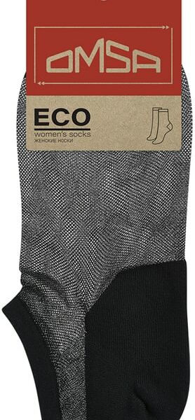 Носки женские Omsa Eco 251 суперукороченные Nero черный Размер 39-41
