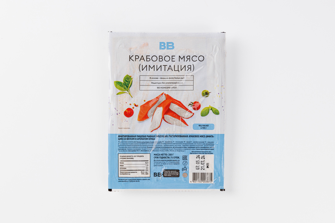 

Крабовое мясо имитация охл., 200 г