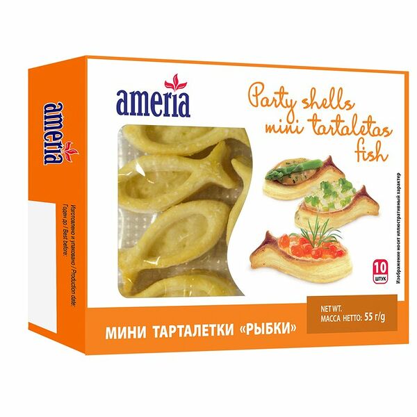 Мини-тарталетки Ameria рыбки 10 шт 55г