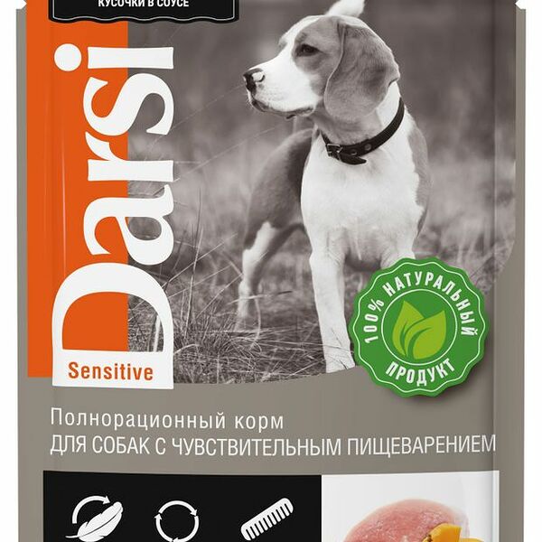 Корм для собак влажный Darsi Индейка с тыквой 85 г