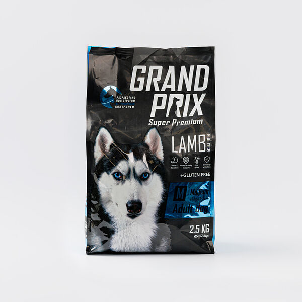 Корм сухой для собак Grand prix с ягненком Medium Adult 2.5 кг, Россия