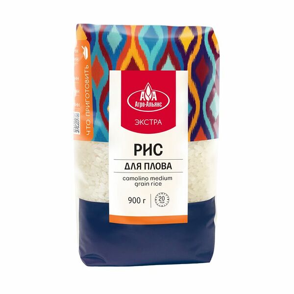 Рис для плова Агро-Альянс Экстра, 900 г